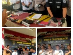 Polresta Kendari Bongkar 4 Kasus Kriminal: Aborsi, Curanmor, Penganiayaan hingga Pembusuran Terungkap