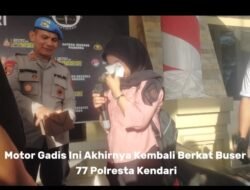 Hampir Setahun Hilang, Motor Gadis Ini Akhirnya Kembali Berkat Buser 77 Polresta Kendari
