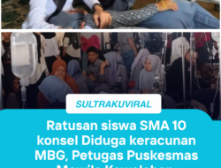Ratusan Siswa SMA 10 Konsel Diduga Keracunan MBG, Petugas Puskesmas Mowila Kewalahan